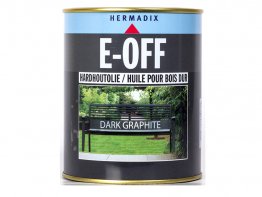 Hermadix e-off hardhout olie dark graphite 0,75L.