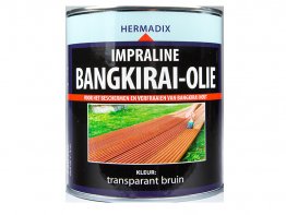 Hermadix impraline bangkirai olie transparant bruin 0,75L.
