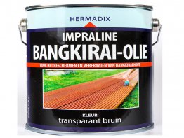 Hermadix impraline bangkirai olie transparant bruin 2,5L.