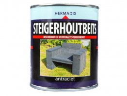 Hermadix steigerhoutbeits antraciet 0,75L.